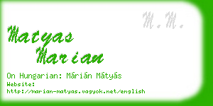 matyas marian business card
